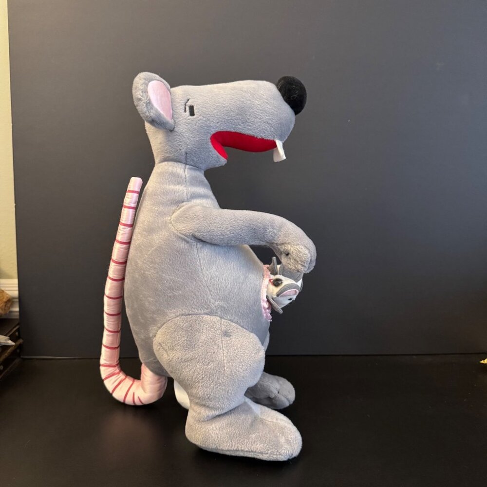 Vintage Ikea Plush Rat with Babies in Pouch Fa Fä Collectible - Picture 6 of 15